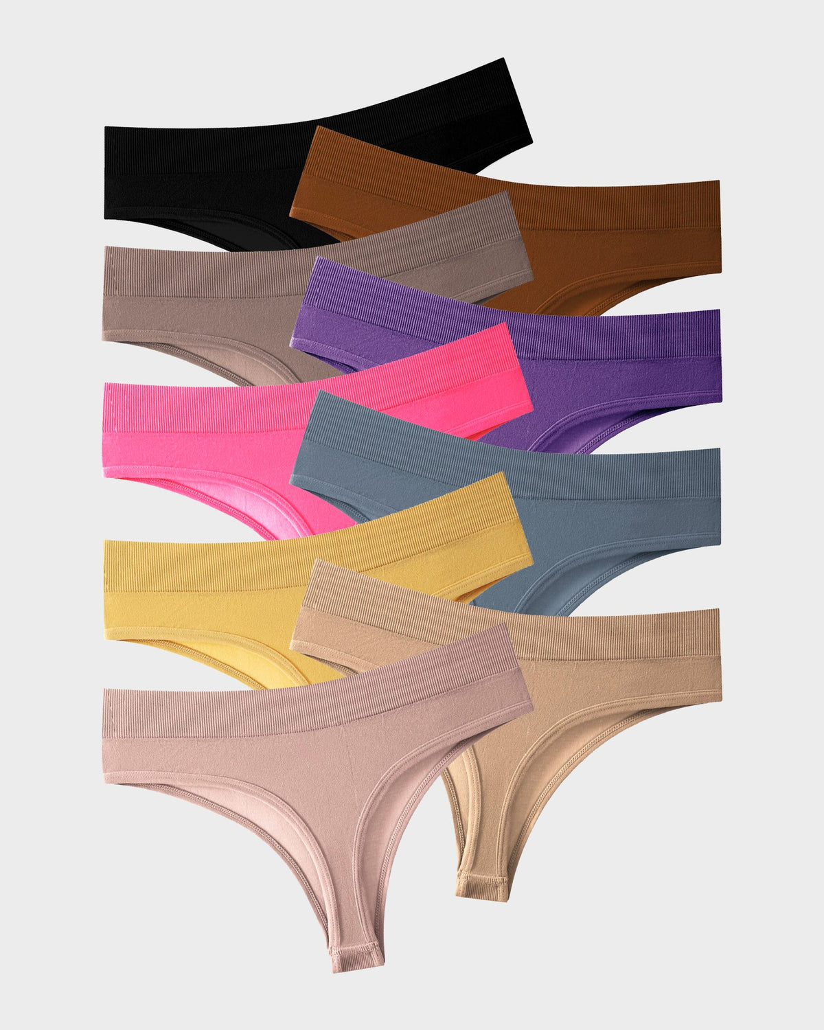 Comfort Seamless Sport Thong Panties Multipack