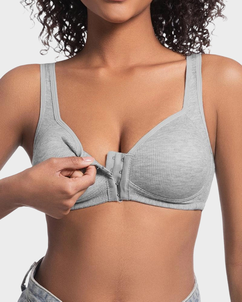 Easy-On Front Closure Wireless Support Bra