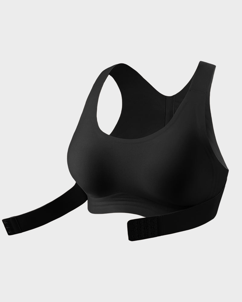 Front Closure Cross-Back Wireless Posture Bra
