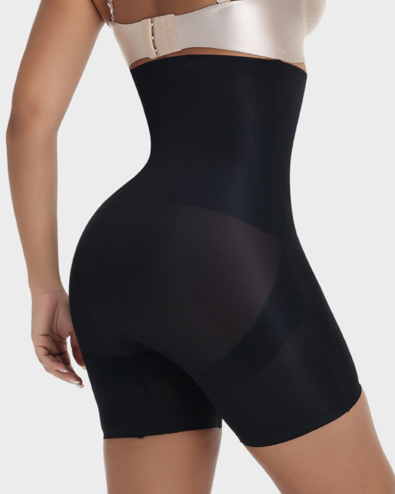 High-Waist Cross Compression Shaping Shorts