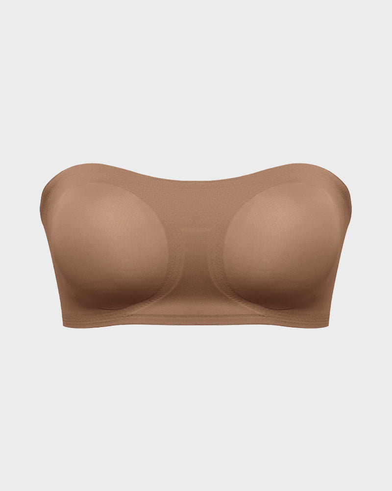 Non-Slip Crossover Side Hook Bandeau Bra