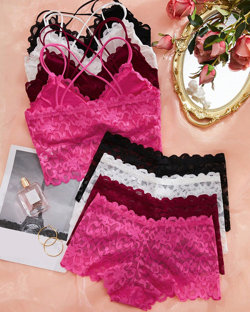 Romantic Lace Bralette & Panty Bundle