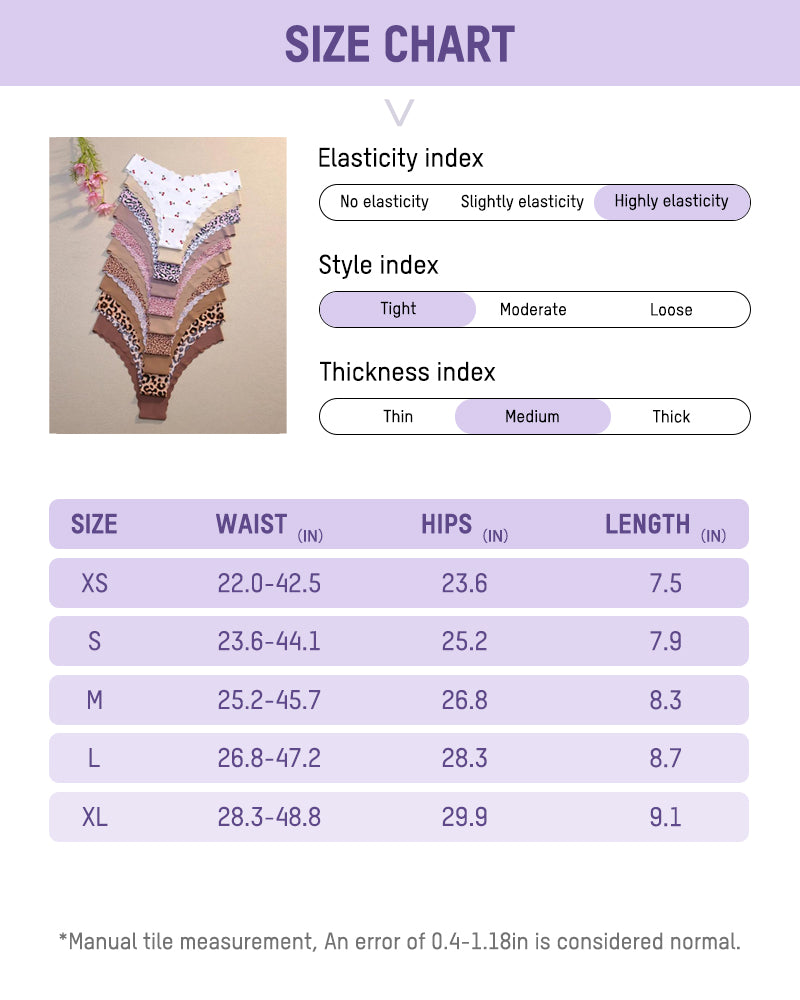 Seamless Wave-Edged Panties (10 Pack)